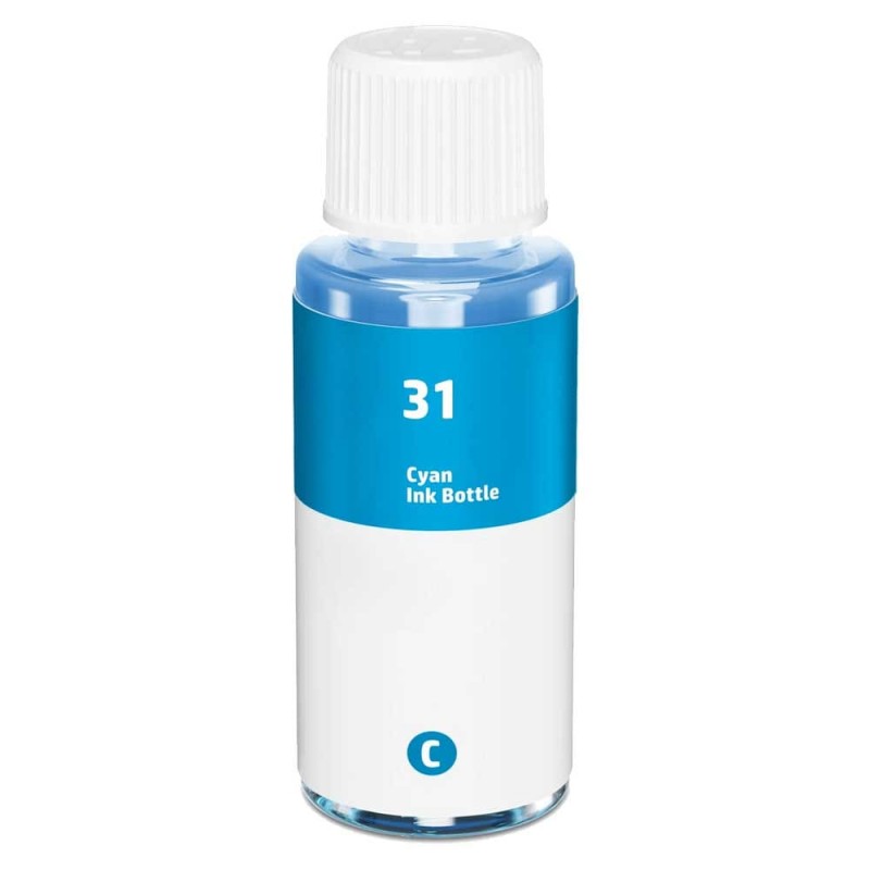 BOUTEILLE D'ENCRE HP31C COMPATIBLE CYAN