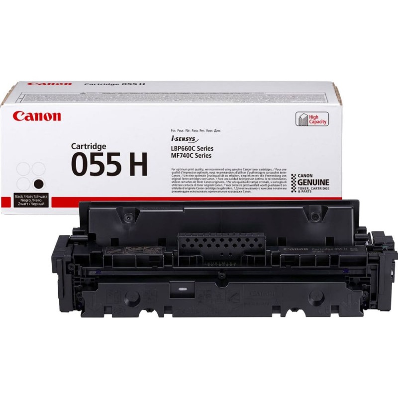 CARTOUCHE DE TONER LASER CANON 055H 3020C001 ORIGINALE NOIR GRANDE CAPACITÉ