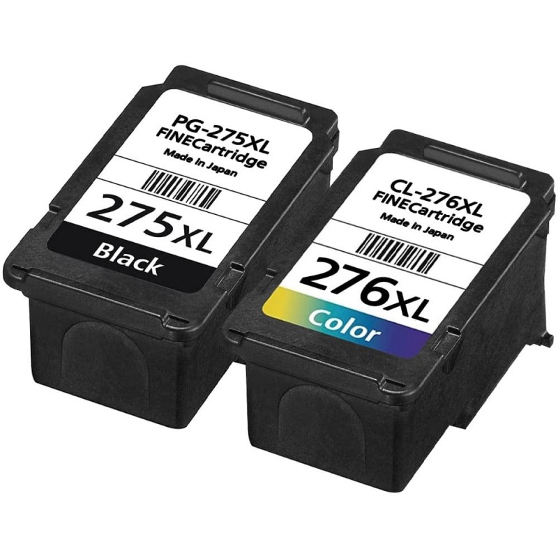 ENSEMBLE COMBO DE CARTOUCHE JET D'ENCRE CANON RECYCLÉE PG-275XL / CL-276XL NOIR ET COULEUR HAUTE CAPACITÉ
