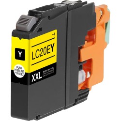CARTOUCHE JET D'ENCRE BROTHER LC20EY XXL COMPATIBLE JAUNE EXTRA HAUTE CAPACITÉ