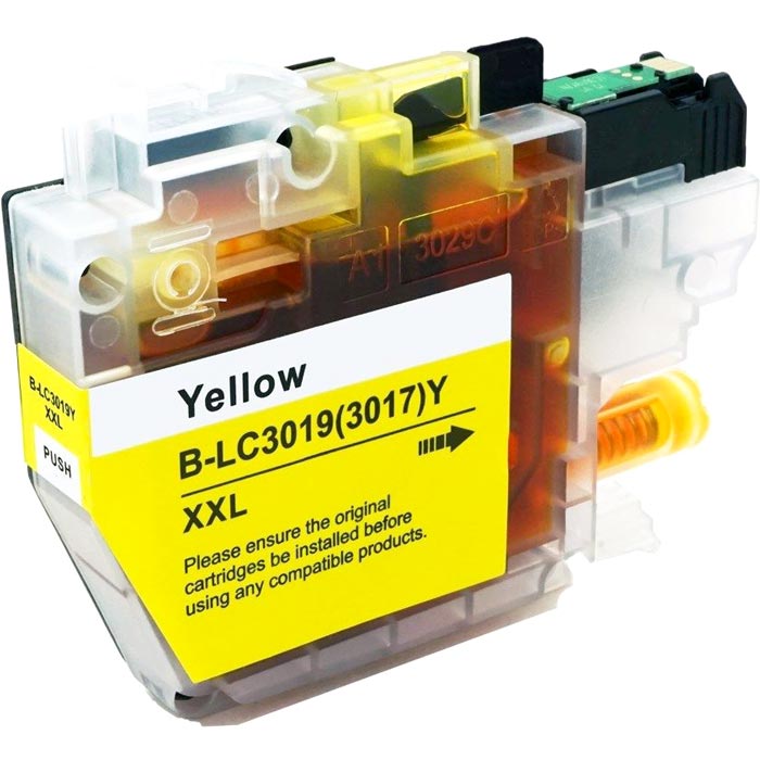 CARTOUCHE JET D'ENCRE BROTHER LC3017Y/LC3019Y XXL COMPATIBLE JAUNE