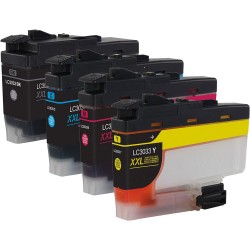 ENSEMBLE COMBO DE CARTOUCHE JET D'ENCRE BROTHER LC3033XXL BK/C/M/Y COMPATIBLE NOIR/CYAN/MAGENTA/JAUNE