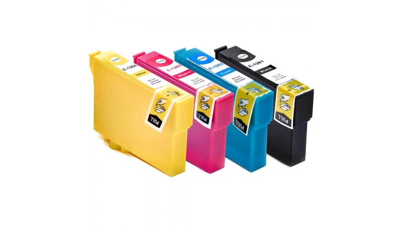 ENSEMBLE COMBO DE CARTOUCHE JET D'ENCRE EPSON T126 BK/C/M/Y XL COMPATIBLE NOIR/CYAN/MAGENTA/JAUNE