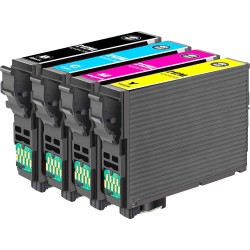 ENSEMBLE COMBO DE CARTOUCHE JET D'ENCRE EPSON T212 BK/C/M/Y XL COMPATIBLE NOIR/CYAN/MAGENTA/JAUNE