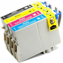 ENSEMBLE COMBO DE CARTOUCHE JET D'ENCRE EPSON T044 BK/C/M/Y XL COMPATIBLE NOIR/CYAN/MAGENTA/JAUNE