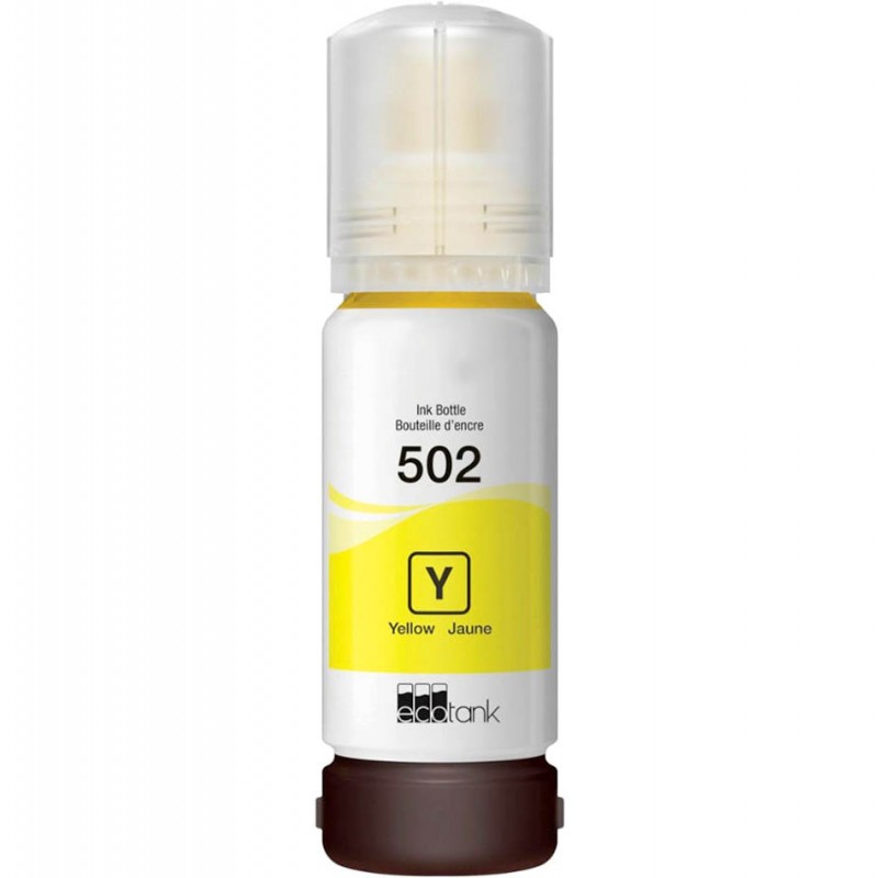 BOUTEILLE D'ENCRE EPSON T502 COMPATIBLE JAUNE