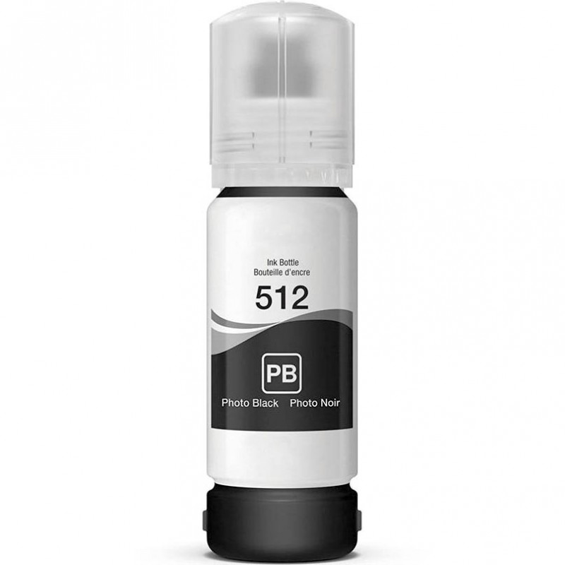 BOUTEILLE D'ENCRE EPSON T512 COMPATIBLE PHOTO NOIR