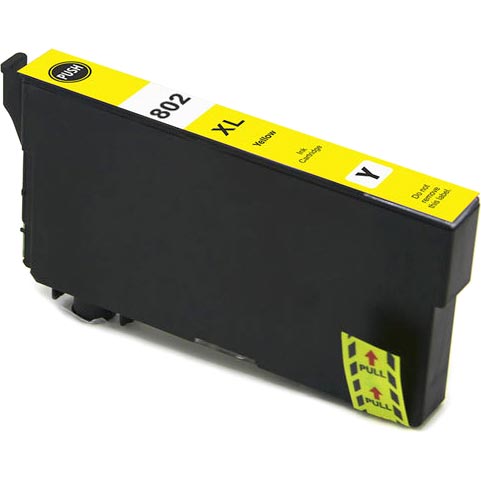 CARTOUCHE JET D'ENCRE EPSON 802 T802XL420 COMPATIBLE JAUNE HAUTE CAPACITÉ