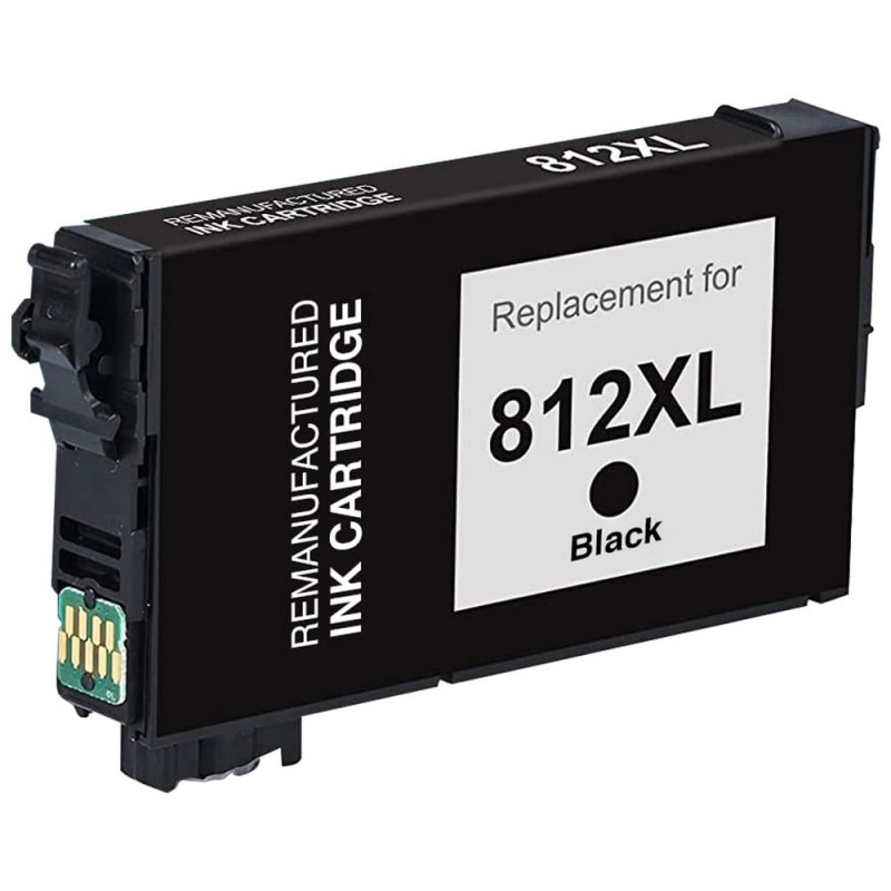CARTOUCHE JET D'ENCRE EPSON 812 T812XL120 COMPATIBLE NOIR GRANDE CAPACITÉ