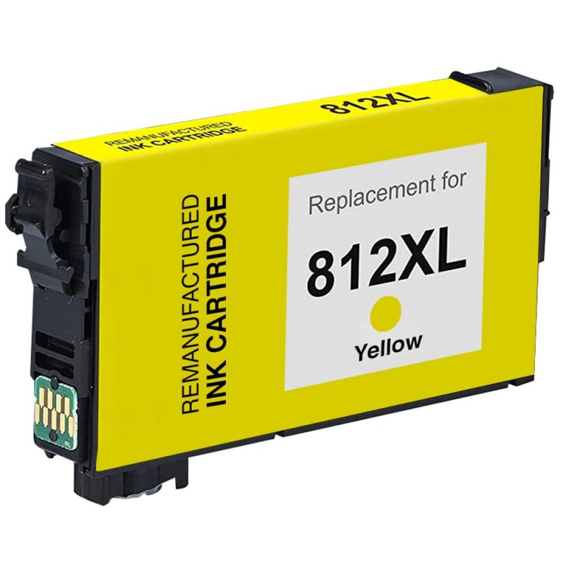 CARTOUCHE JET D'ENCRE EPSON 812 T812XL420 COMPATIBLE JAUNE GRANDE CAPACITÉ