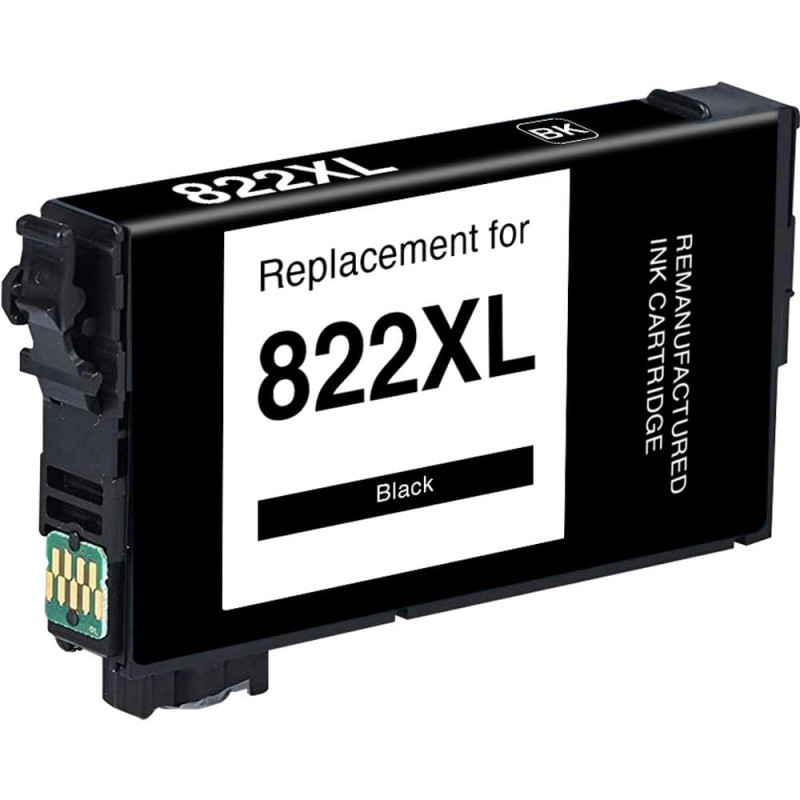 CARTOUCHE JET D'ENCRE EPSON 822XL T822XL120 COMPATIBLE NOIR GRANDE CAPACITÉ