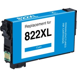 CARTOUCHE JET D'ENCRE EPSON 822XL T822XL220 COMPATIBLE CYAN GRANDE CAPACITÉ