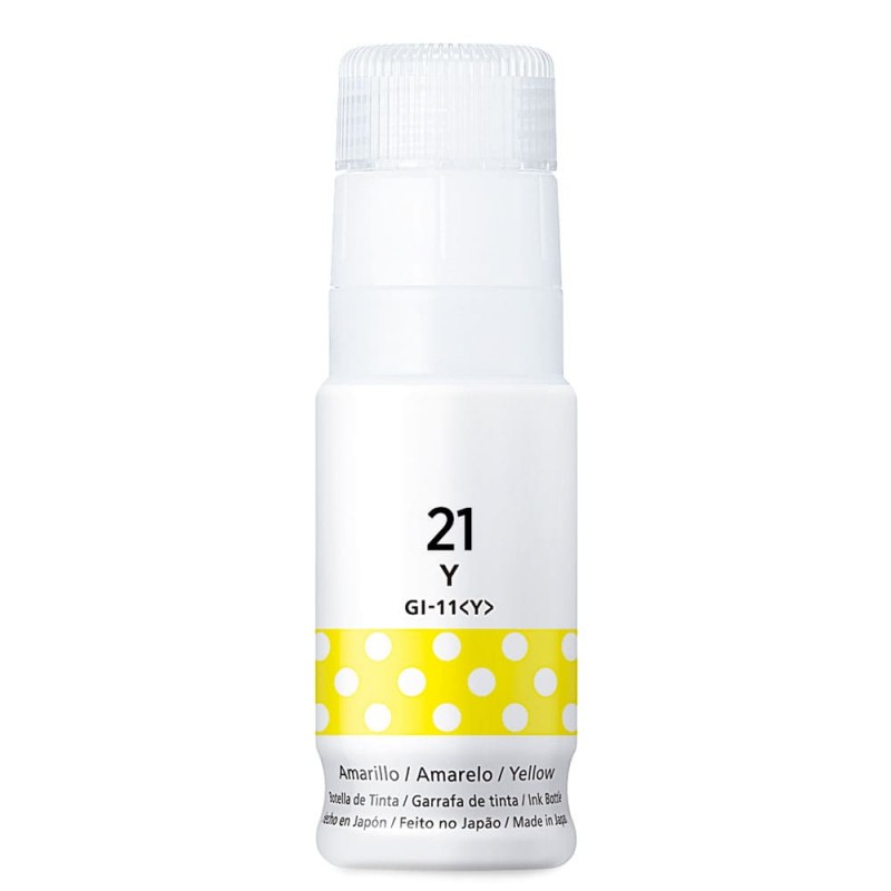BOUTEILLE D'ENCRE CANON GI-21Y COMPATIBLE JAUNE
