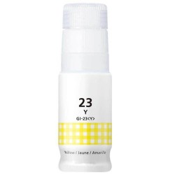 BOUTEILLE D'ENCRE CANON GI-23Y COMPATIBLE JAUNE