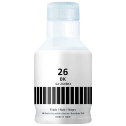 BOUTEILLE D'ENCRE CANON GI-26BK COMPATIBLE NOIR