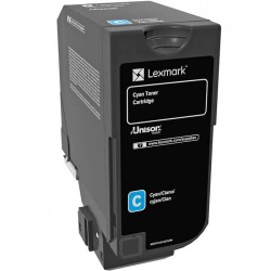 CARTOUCHE DE TONER LASER LEXMARK 74C0S20 ORIGINALE CYAN