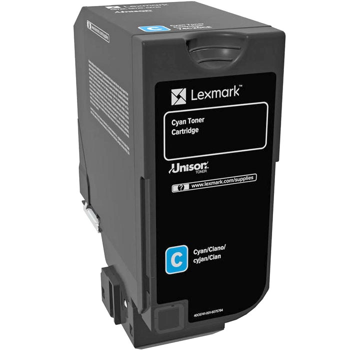 CARTOUCHE DE TONER LASER LEXMARK 74C0S20 ORIGINALE CYAN
