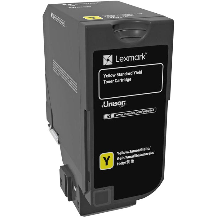 CARTOUCHE DE TONER LASER LEXMARK 74C0S40 ORIGINALE JAUNE