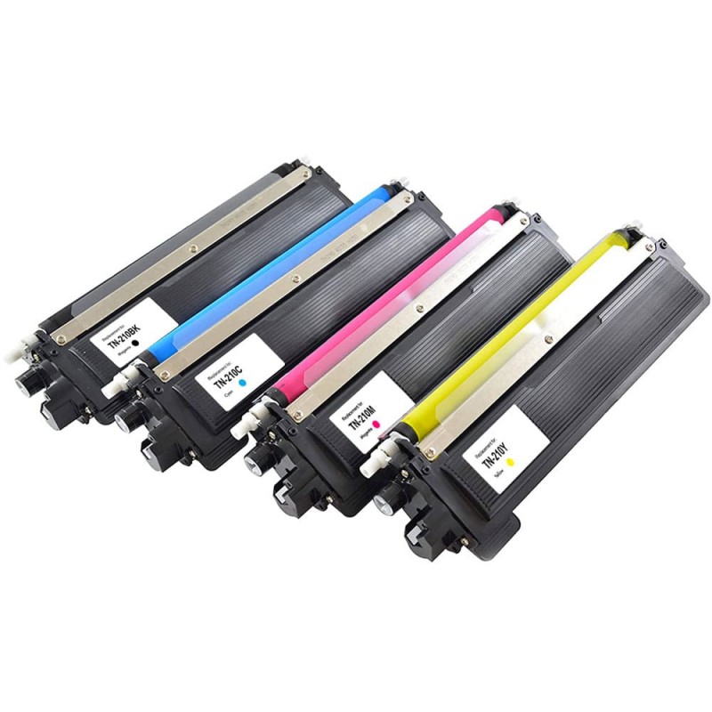 ENSEMBLE COMBO DE CARTOUCHE TONER LASER BROTHER TN210 BK/C/M/Y RECYCLÉE NOIR/CYAN/MAGENTA/JAUNE