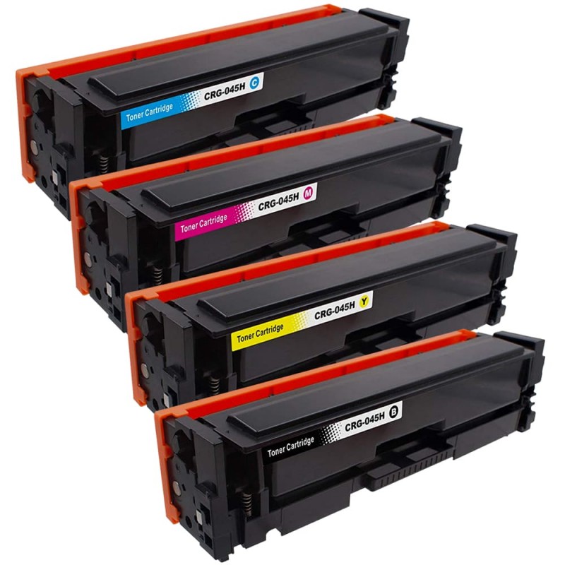 ENSEMBLE COMBO DE CARTOUCHE TONER LASER UNIVERSEL HP201X/CANON 045H COMPATIBLE NOIR/CYAN/MAGENTA/JAUNE
