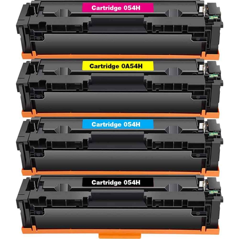 ENSEMBLE COMBO DE CARTOUCHE TONER LASER CANON 054H BK/C/M/Y COMPATIBLE NOIR/CYAN/MAGENTA/JAUNE GRANDE CAPACITÉ