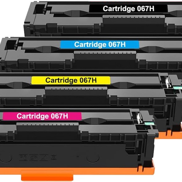 ENSEMBLE COMBO DE CARTOUCHE TONER LASER CANON 067H BK/C/M/Y COMPATIBLE NOIR/CYAN/MAGENTA/JAUNE GRANDE CAPACITÉ