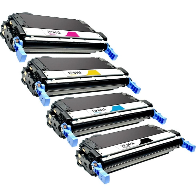 ENSEMBLE COMBO DE CARTOUCHE TONER LASER HP644A BK/C/M/Y RECYCLÉE NOIR/CYAN/MAGENTA/JAUNE
