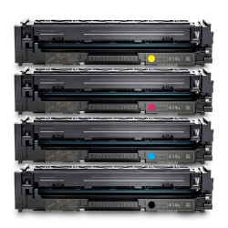ENSEMBLE COMBO DE CARTOUCHE TONER LASER HP414X BK/C/M/Y COMPATIBLE NOIR/CYAN/MAGENTA/JAUNE