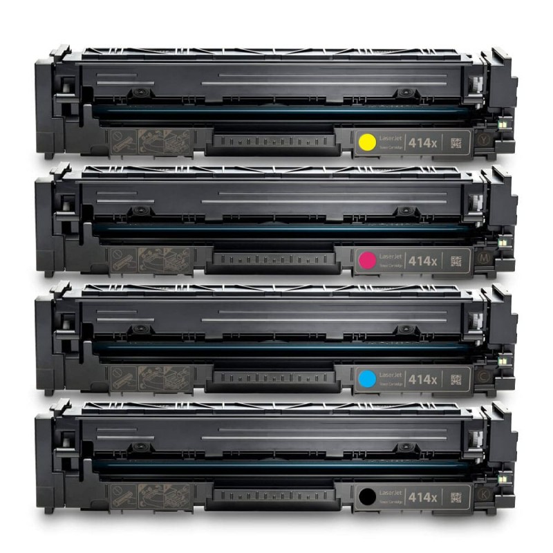 ENSEMBLE COMBO DE CARTOUCHE TONER LASER HP414X BK/C/M/Y COMPATIBLE NOIR/CYAN/MAGENTA/JAUNE