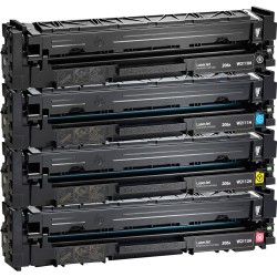 ENSEMBLE COMBO DE CARTOUCHE TONER LASER HP206A BK/C/M/Y COMPATIBLE NOIR/CYAN/MAGENTA/JAUNE