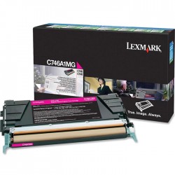 CARTOUCHE DE TONER LASER LEXMARK C746A1MG ORIGINALE MAGENTA