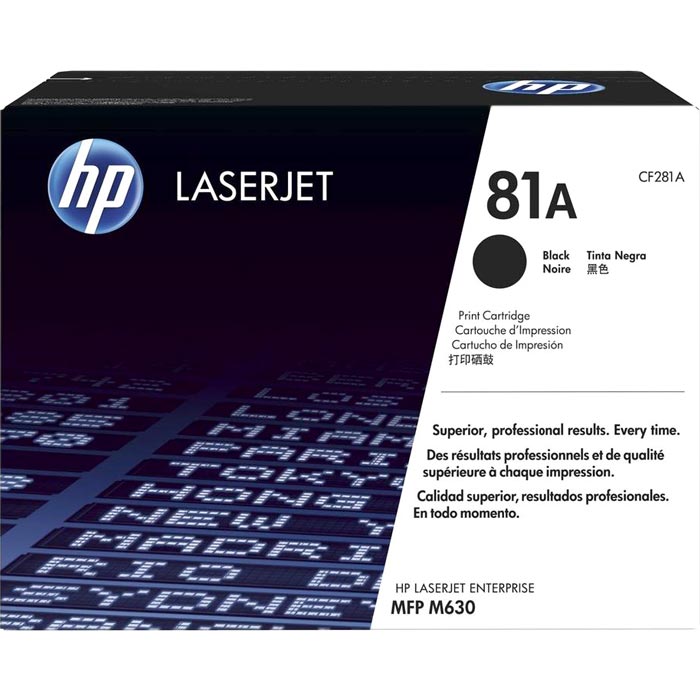 CARTOUCHE DE TONER LASER HP81A CF281A ORIGINALE NOIR