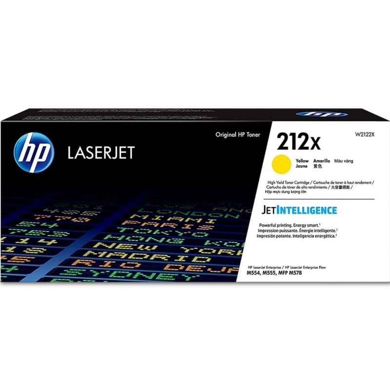 CARTOUCHE DE TONER LASER HP212X W2122X ORIGINALE JAUNE GRANDE CAPACITÉ