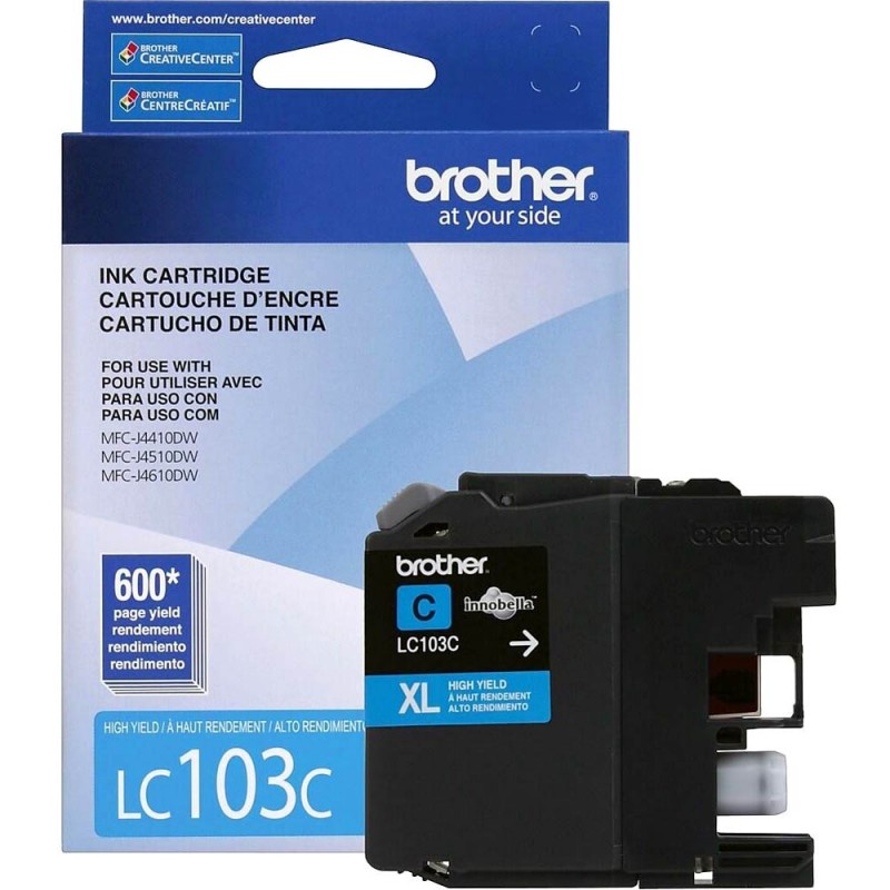 CARTOUCHE JET D'ENCRE BROTHER LC103C ORIGINALE CYAN