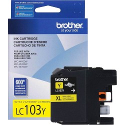 CARTOUCHE JET D'ENCRE BROTHER LC103Y ORIGINALE JAUNE