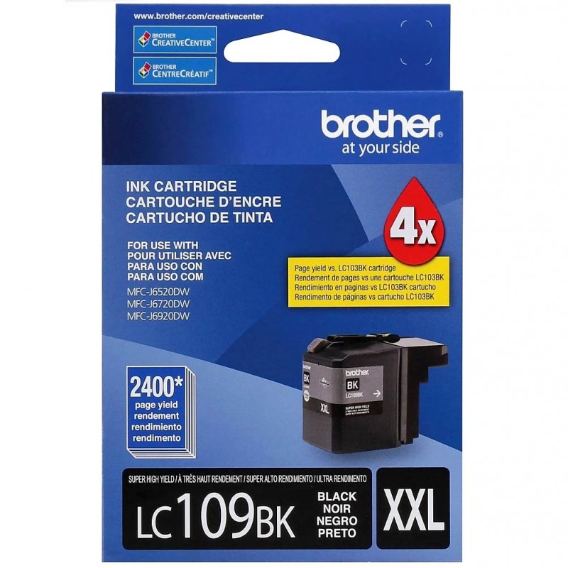 CARTOUCHE JET D'ENCRE BROTHER LC109BK ORIGINALE NOIR
