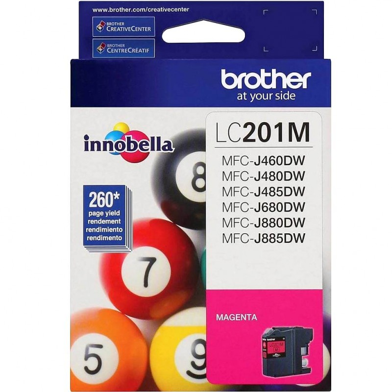 CARTOUCHE JET D'ENCRE BROTHER LC201M ORIGINALE MAGENTA