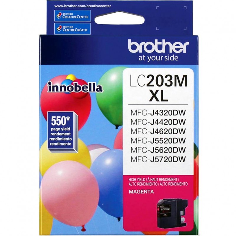CARTOUCHE JET D'ENCRE BROTHER LC203M ORIGINALE MAGENTA