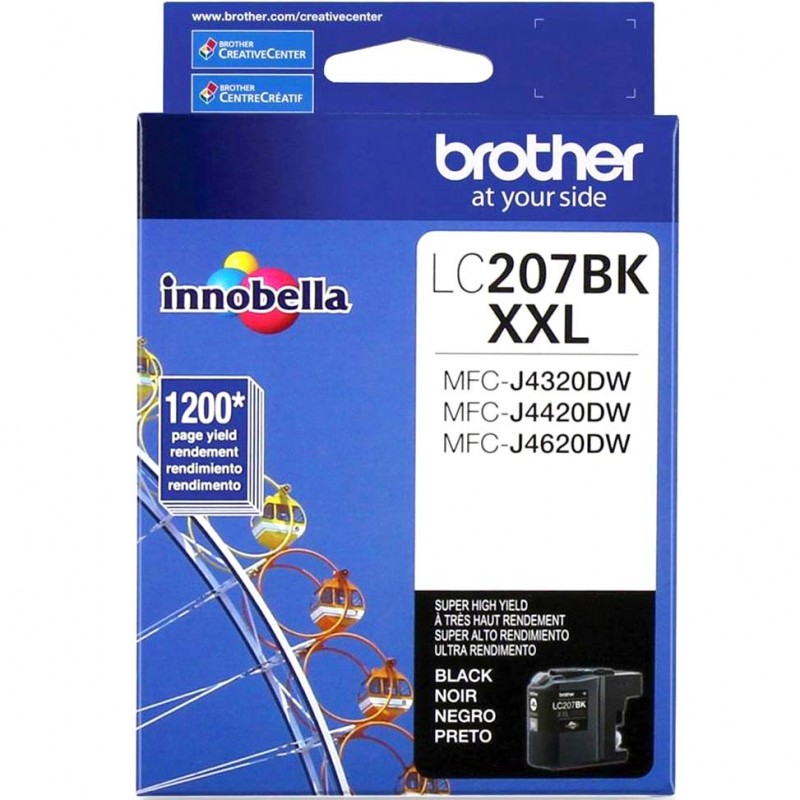 CARTOUCHE JET D'ENCRE BROTHER LC207BK ORIGINALE NOIR