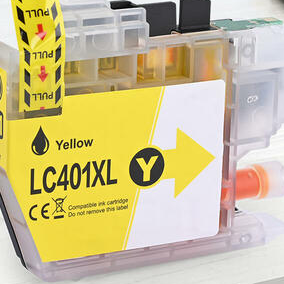 CARTOUCHE JET D'ENCRE BROTHER LC401YXL COMPATIBLE JAUNE
