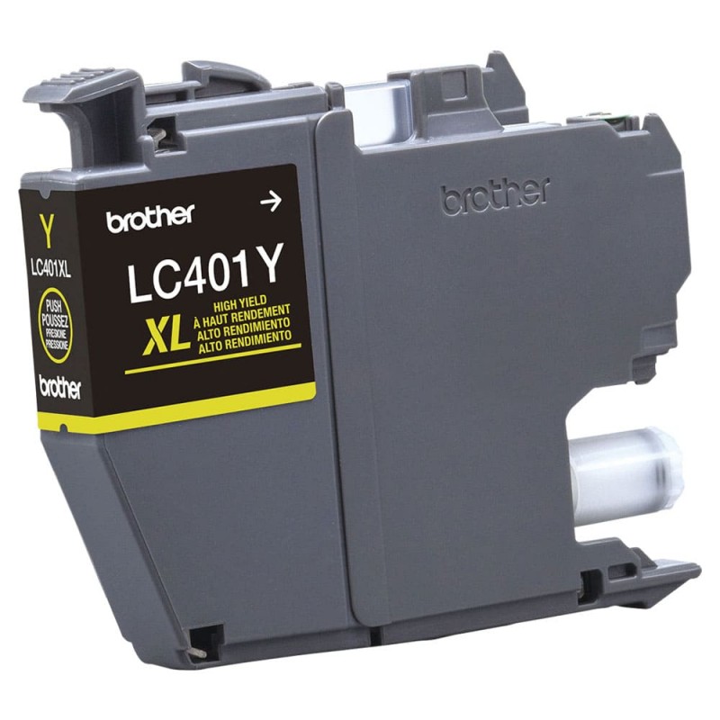 CARTOUCHE JET D'ENCRE BROTHER LC401XLY ORIGINALE JAUNE