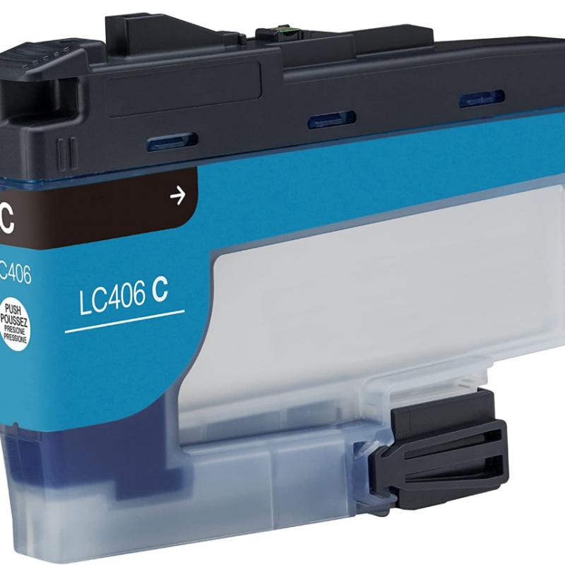CARTOUCHE JET D'ENCRE BROTHER LC406C COMPATIBLE CYAN