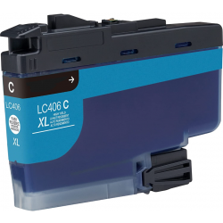 CARTOUCHE JET D'ENCRE BROTHER LC406CXL COMPATIBLE CYAN