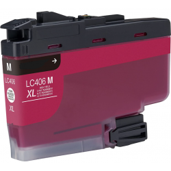 CARTOUCHE JET D'ENCRE BROTHER LC406MXL COMPATIBLE MAGENTA