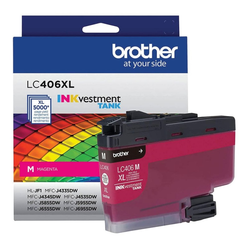 CARTOUCHE JET D'ENCRE BROTHER LC406XLM ORIGINALE MAGENTA HAUTE CAPACITÉ