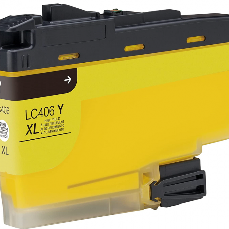CARTOUCHE JET D'ENCRE BROTHER LC406YXL COMPATIBLE  JAUNE