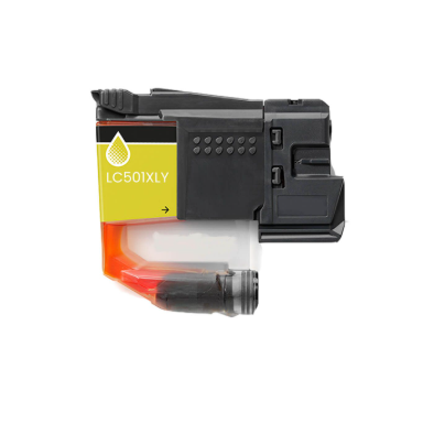 CARTOUCHE JET D'ENCRE BROTHER LC501YXL COMPATIBLE JAUNE