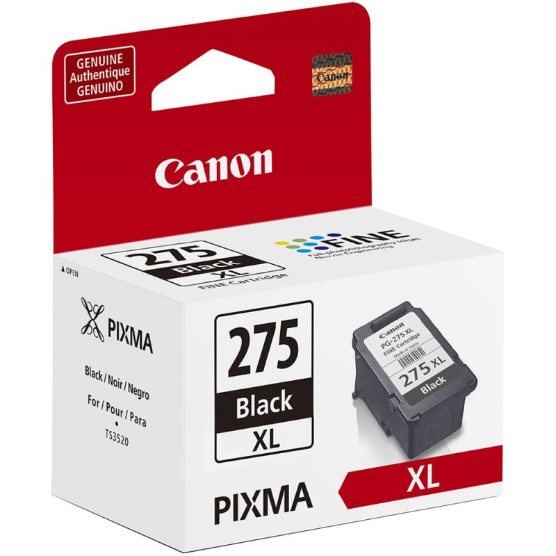 CARTOUCHE JET D'ENCRE CANON PG-275XL ORIGINALE NOIR GRANDE CAPACITÉ