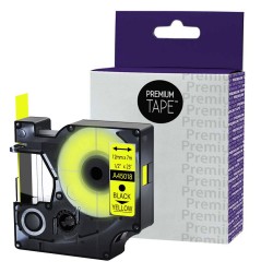 Dymo A45018 ruban compatible noir sur jaune 9mm