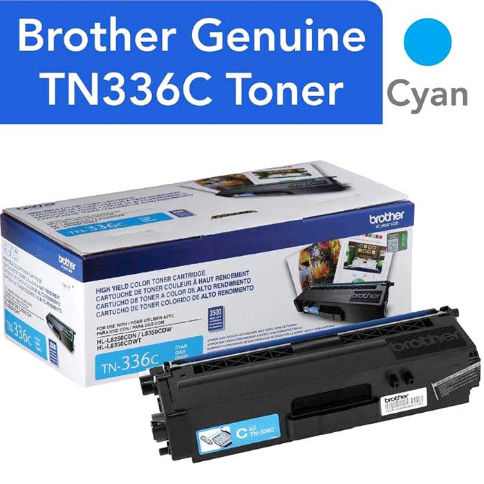 CARTOUCHE DE TONER LASER BROTHER TN336C ORIGINALE CYAN